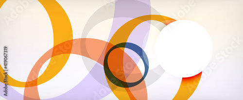 Ring geometric shapes, o letter repetition wallpaper. Abstract background for business or technology presentations, internet posters or web brochure covers