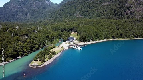 Drone circle shot at Puerto Blest