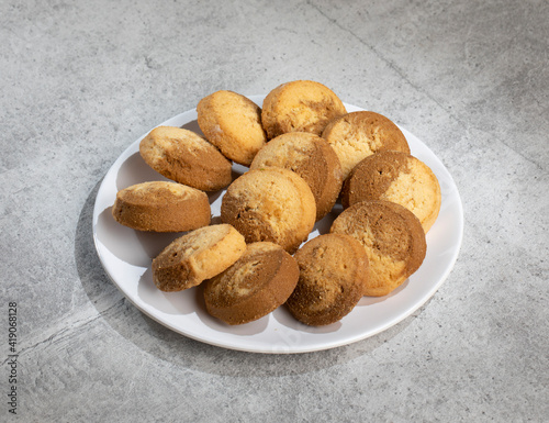 Healthy Homemade Sweet Cookies or Biscuits Also Know as Nan Khatai photo