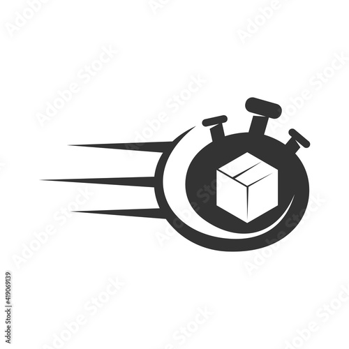 Fast delivery Speed Time Design Graphic Template Isolated
