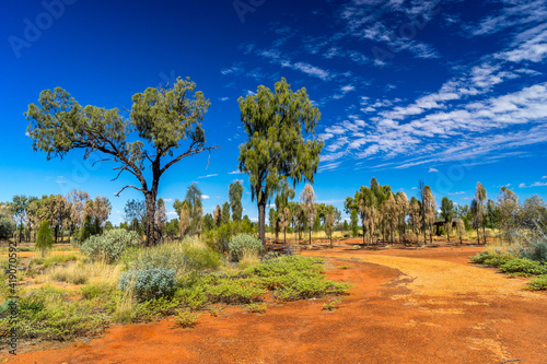Schilderij op canvas Bright red landscape of Central Australia