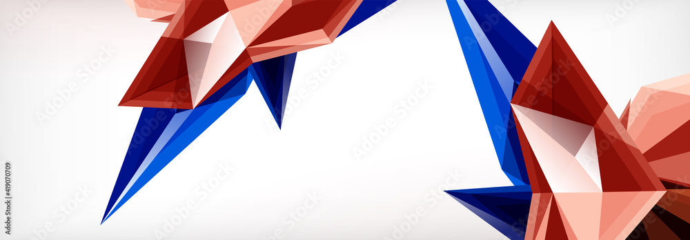 Vector 3d triangles and pyramids abstract background for business or technology presentations, internet posters or web brochure covers Vector 3d triangles and pyramids abstract background for business or technology presentations, internet posters or web brochure covers