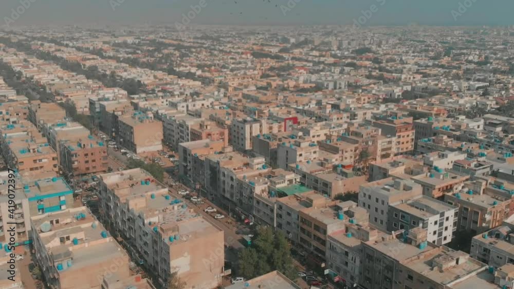 Aerial Drone Over Clifton Cantonment In Karachi, Pakistan Aerial Drone Over Clifton Cantonment In Karachi, Pakistan