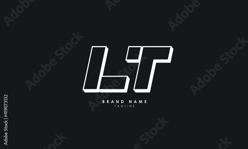 Alphabet letters Initials Monogram logo LT, TH, L and T