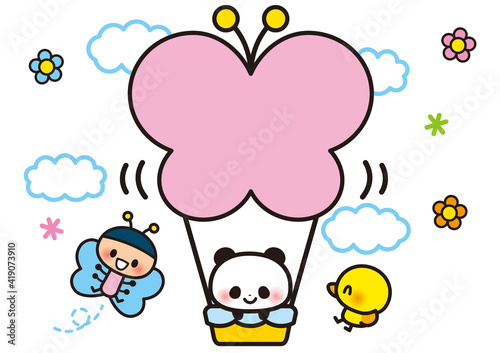 Wallpaper Mural 気球 蝶 Torontodigital.ca