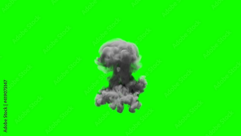 Smoke bomb on green screen Smoke bomb on green screen