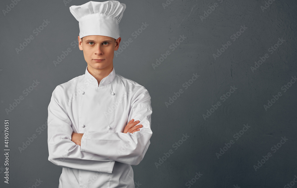 male chef cooking food hand gestures restaurant food preparation service male chef cooking food hand gestures restaurant food preparation service