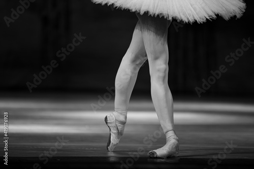 Ballerina legs closeup