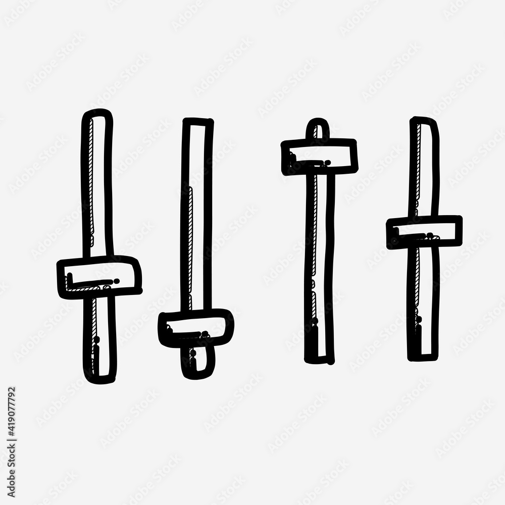Adjustment vector icon. Drawing sketch illustration hand drawn line eps10 Adjustment vector icon. Drawing sketch illustration hand drawn line eps10