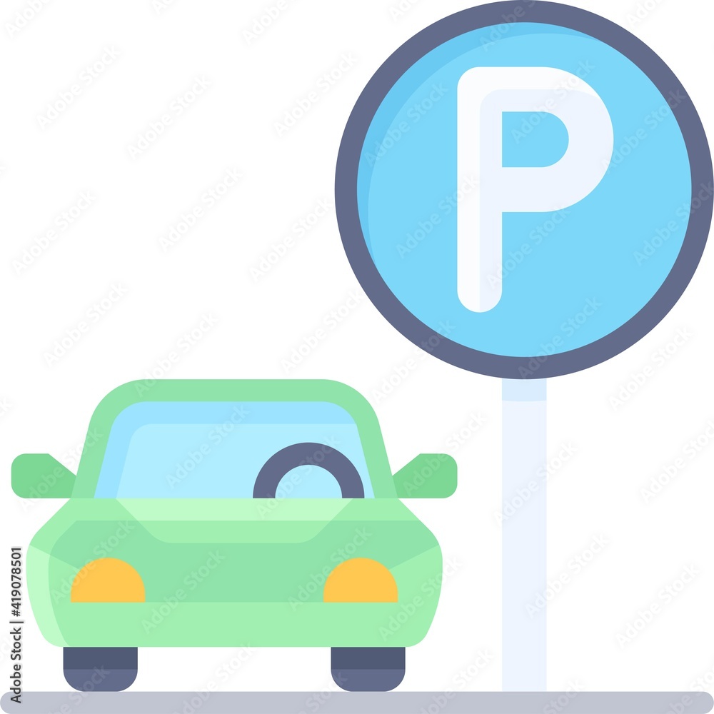 Parking sign icon, Parking lot related vector Parking sign icon, Parking lot related vector