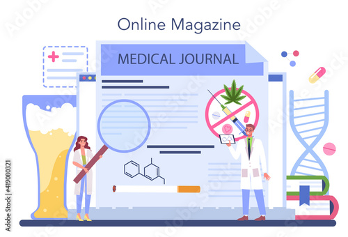 Narcologist online service or platform. Idea of medical treatment