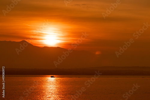 sunset over the sea