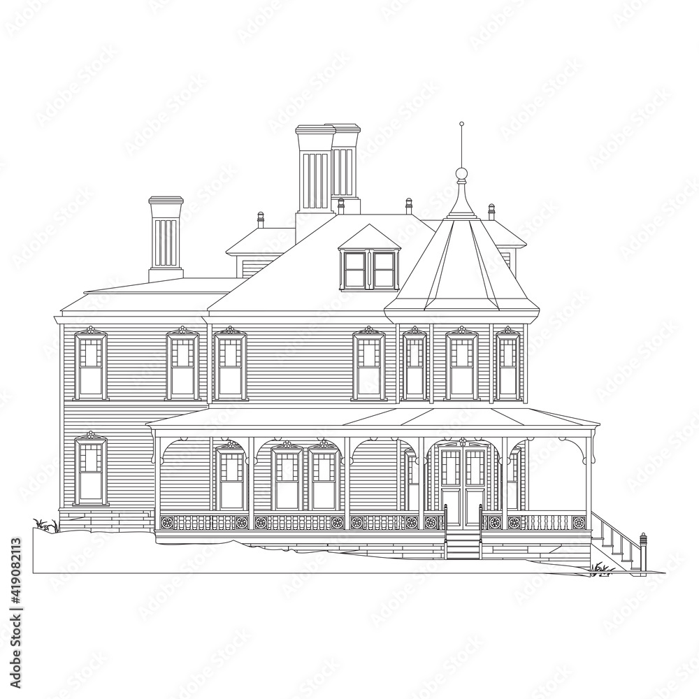 Vector illustration of palace isolated on a white background in EPS10