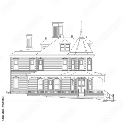 Vector illustration of palace isolated on a white background in EPS10