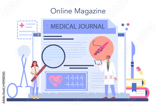 Surgeon online service or platform. Doctor performing medical operations.