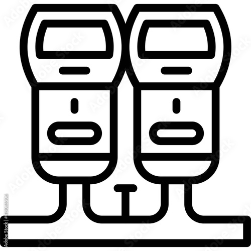 Parking meter icon, Parking lot related vector