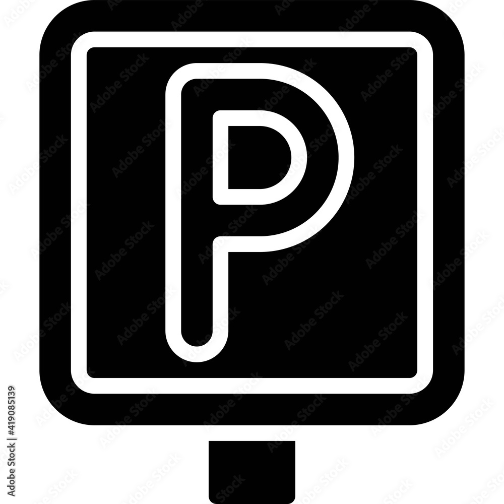 Parking sign icon, Parking lot related vector Parking sign icon, Parking lot related vector
