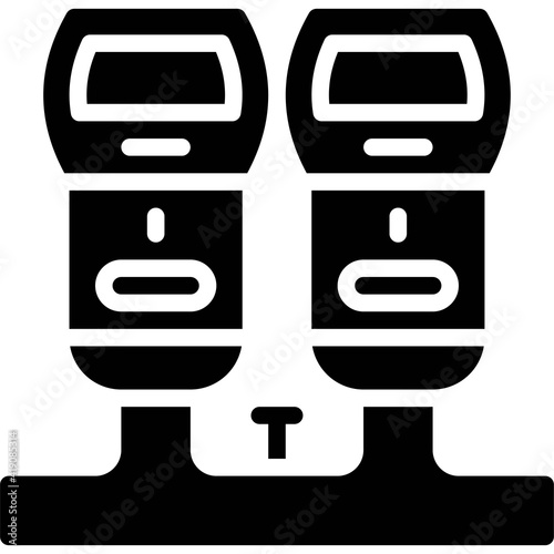 Parking meter icon, Parking lot related vector
