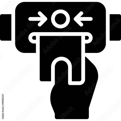 Parking Validation Machine icon, Parking lot related vector