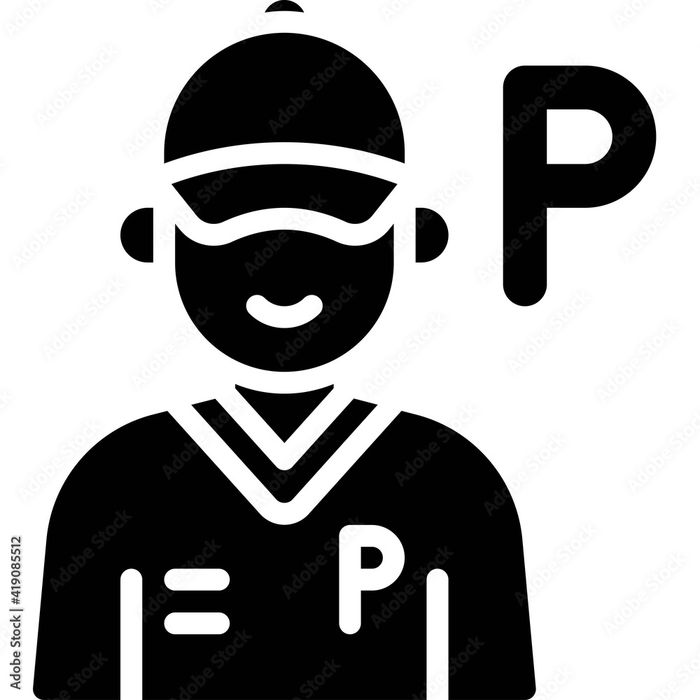 Valet boy icon, Parking lot related vector Valet boy icon, Parking lot related vector