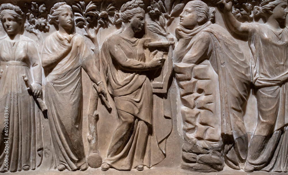 Bas-relief, statue and sculpture details in stone. High quality photo Bas-relief, statue and sculpture details in stone. High quality photo