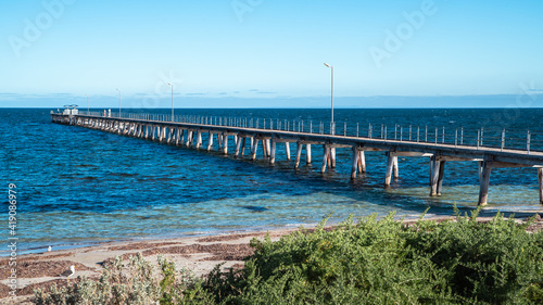 Marion Bay jetty on a day  Yorke Peninsula  South Australia