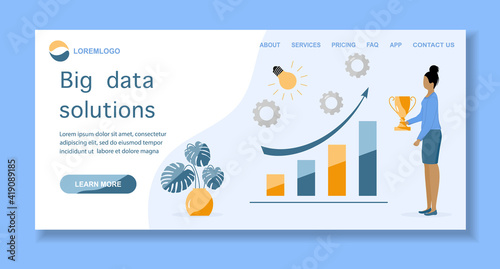 Big data solution financial increase growth People