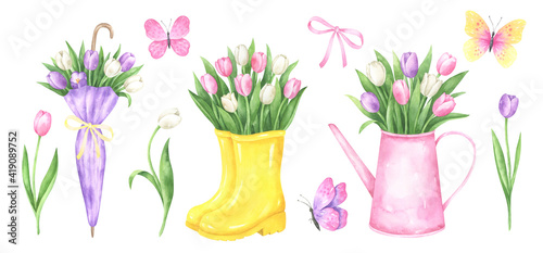 Spring Elements Watercolor Set