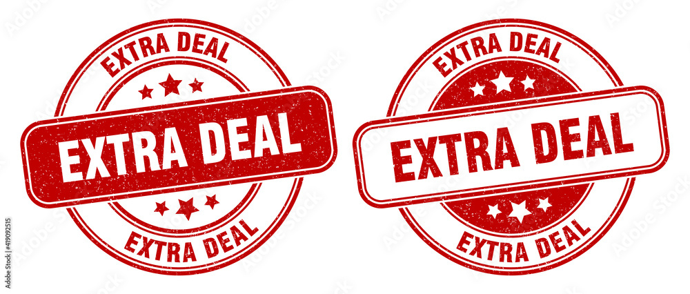 extra deal stamp. extra deal label. round grunge sign extra deal stamp. extra deal label. round grunge sign