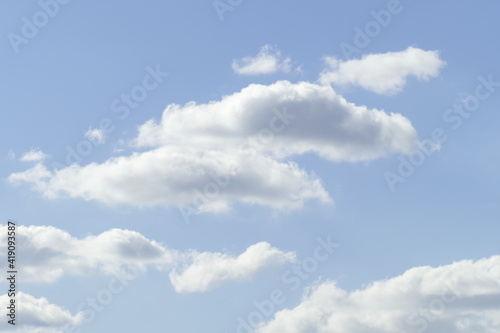 Weisse Wolken, Blauer Himmel, Hintergrundbild, Deutschland, Europa