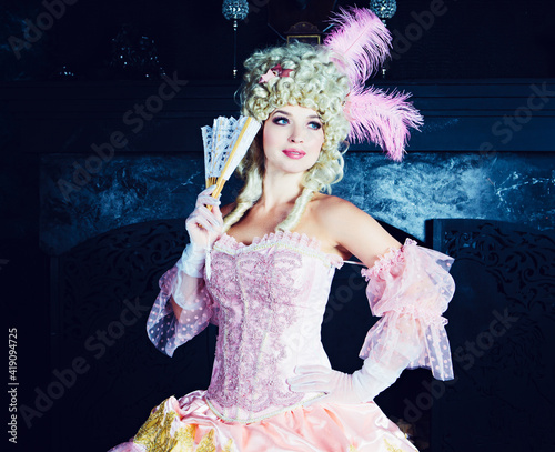  woman in the Marie Antoinette style