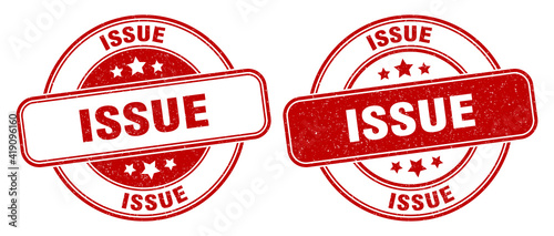 issue stamp. issue label. round grunge sign