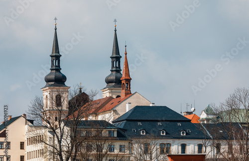 Towers of city hall in Jihlava, region Vysocina, Highland, Czech Republic photo