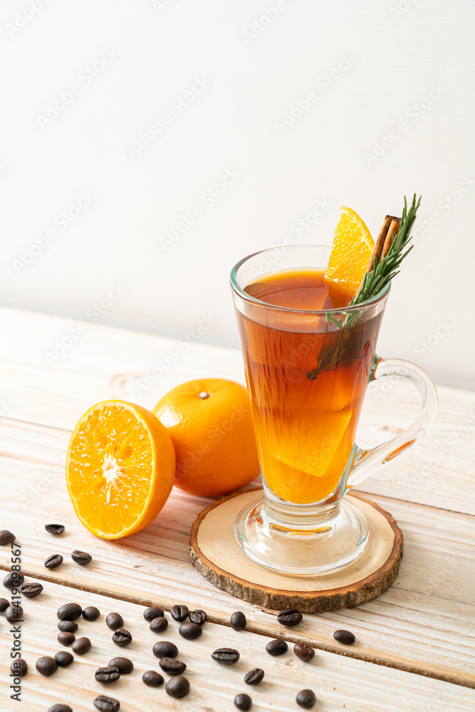 black coffee with orange and lemon juice black coffee with orange and lemon juice