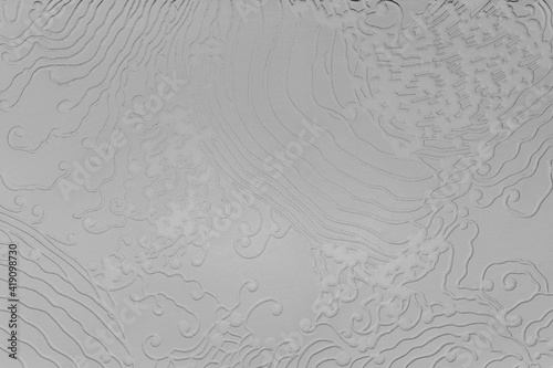Abstract trendy soft corrugated glass background texture. Abstract digital lines structure. Frosted glass structure. Macro shot. Black and white abstract texture.