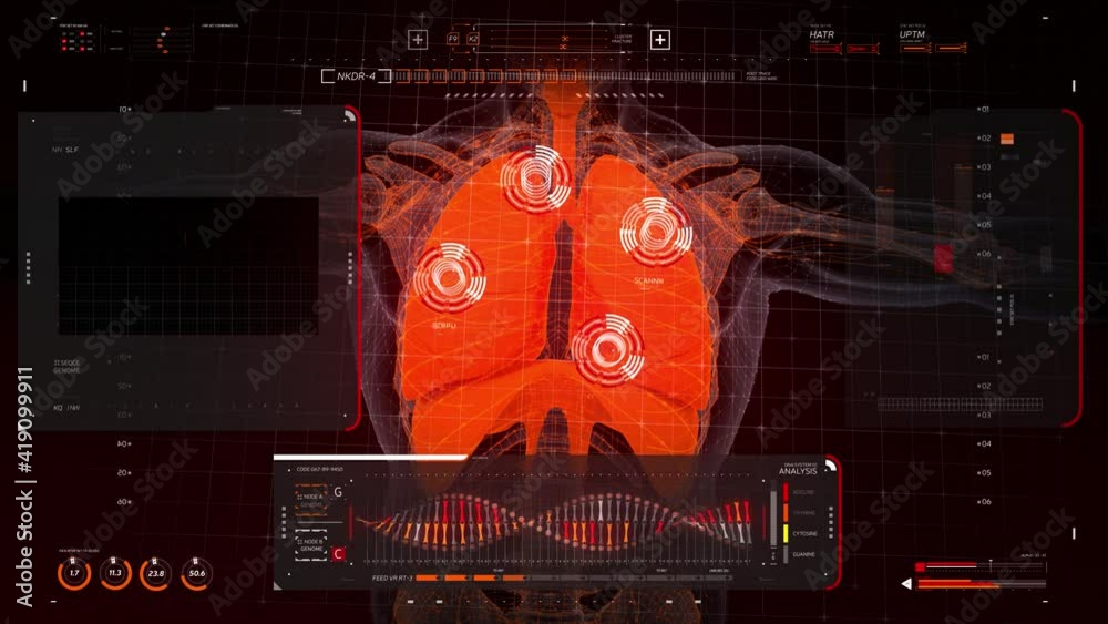 Analysis of Human Anatomy Scan on Futuristic Touch Screen Interface