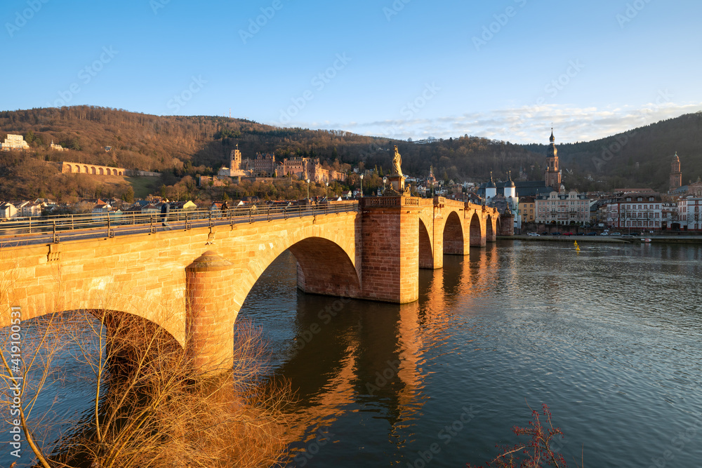 Heidelberg castle and Old Bridge, Baden-Württemberg, Germany