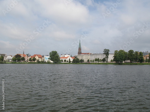 Schwerin Burgsee Silhouette Stadtbild