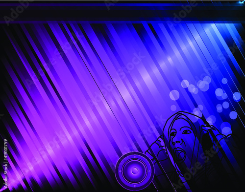 Disco club flyer template. Abstract background to use for flyer music event posters.