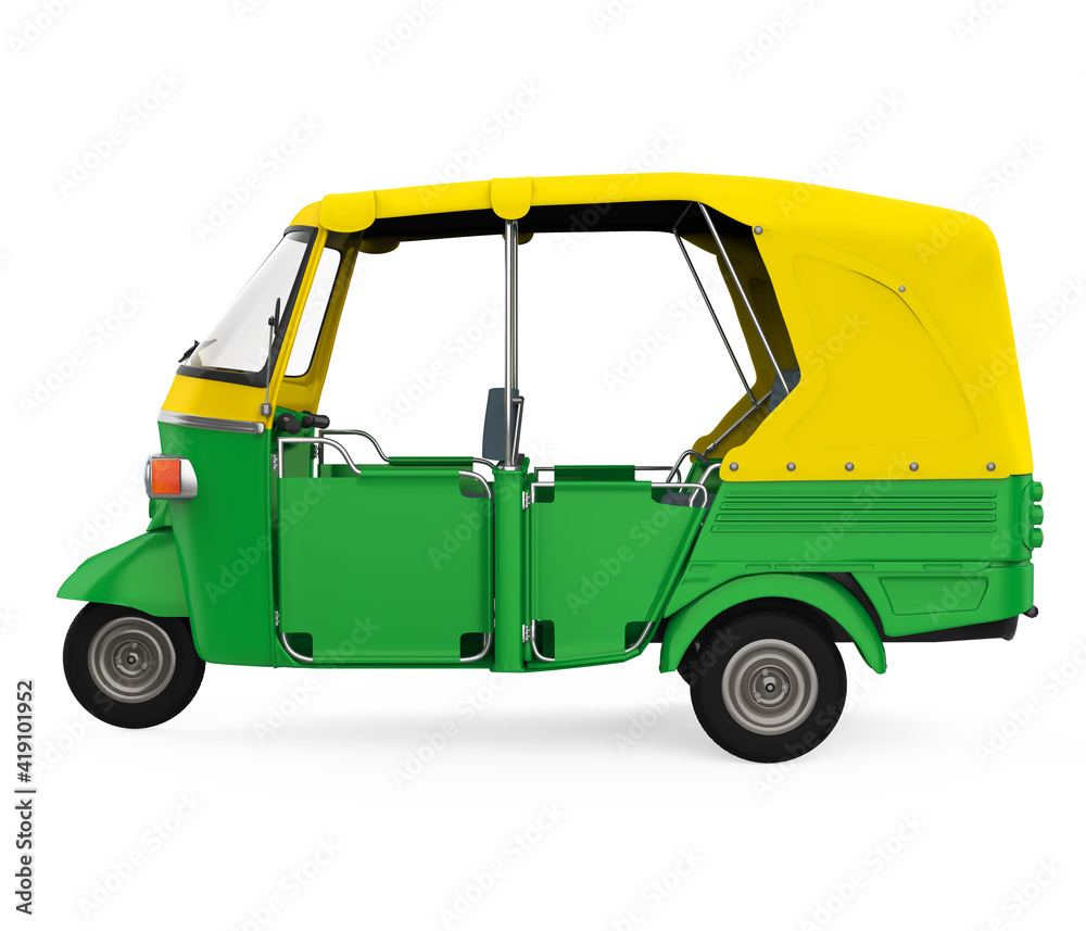 Auto Rickshaw Isolated