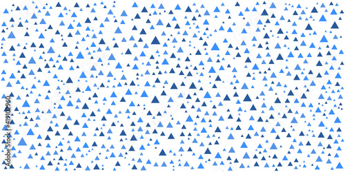 Abstract background of triangles  vector design. Blue triangle pattern on white background