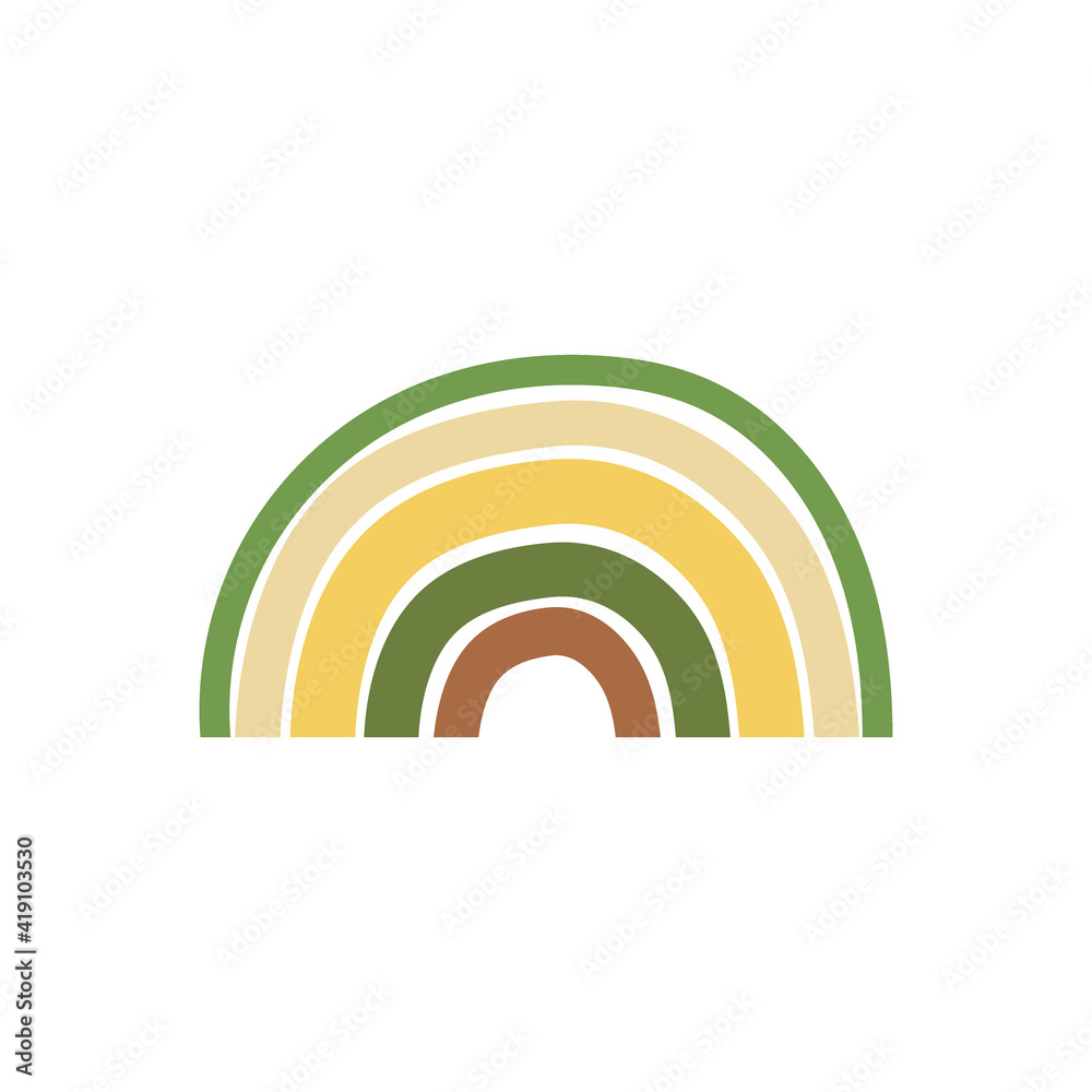 Obraz premium Abstract composition with rainbow. Vector illustration.