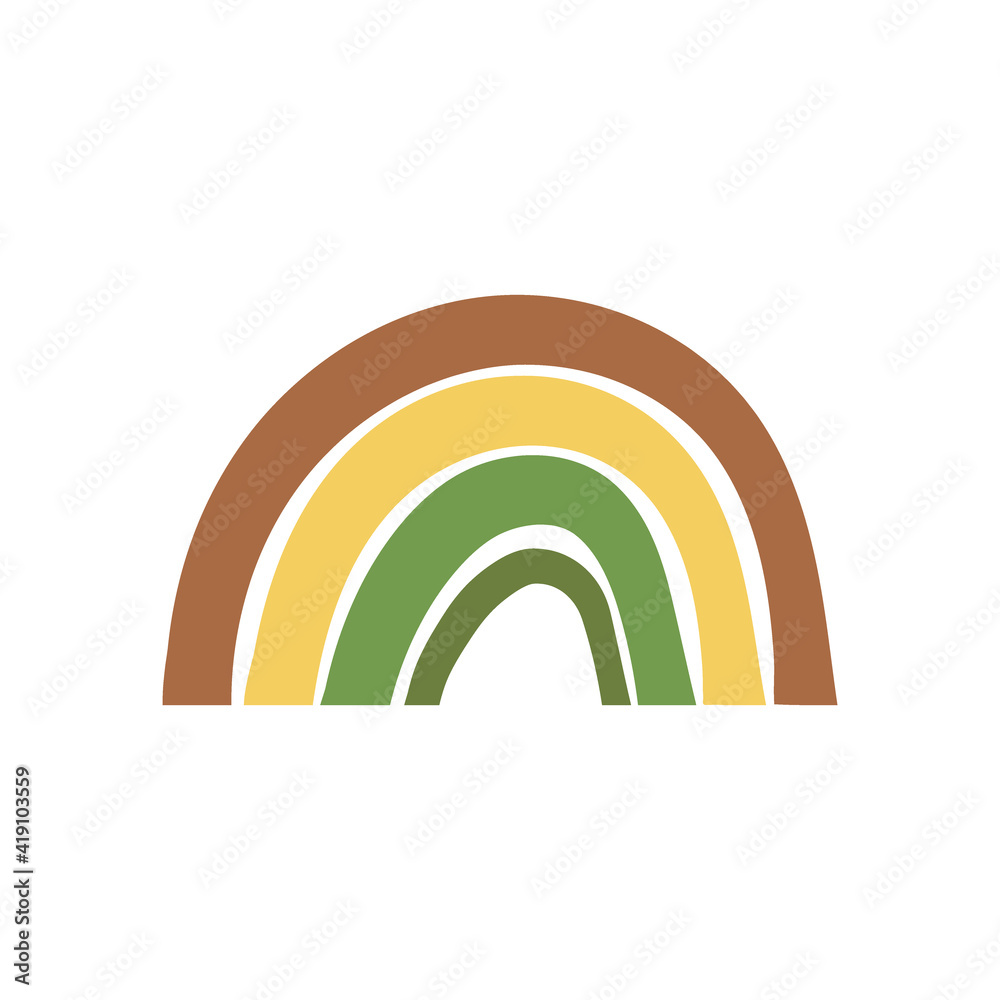 Obraz premium Abstract composition with rainbow. Vector illustration.