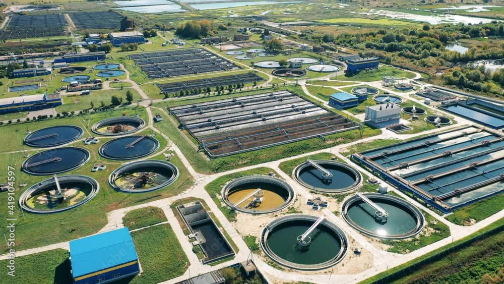 Massive biological treatment site shot from above