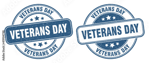 veterans day stamp. veterans day label. round grunge sign