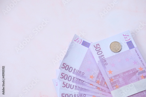 Banknote money on table background and saving money and business growth concept