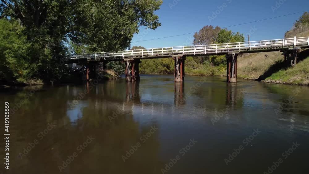 Flying under towong bridge on the murray river 2