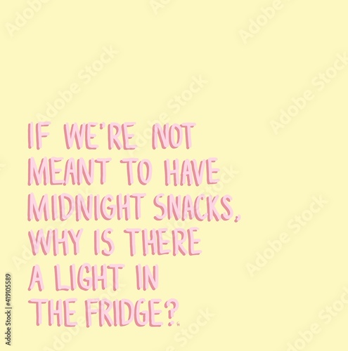 Why is there a light in the fridge? Funny Quote Illustration