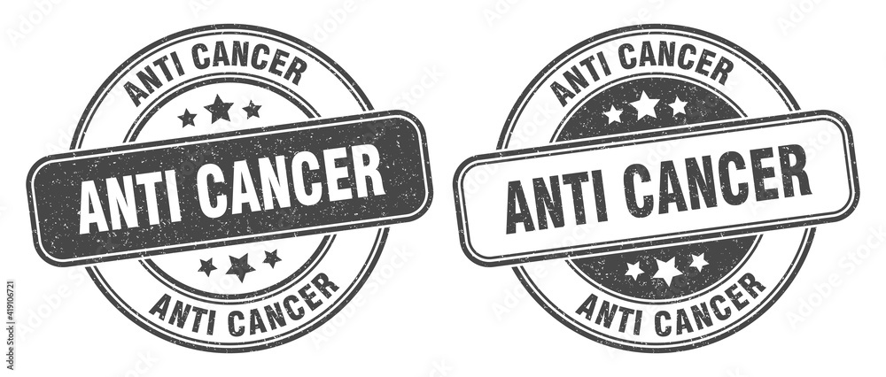 anti cancer stamp. anti cancer label. round grunge sign anti cancer stamp. anti cancer label. round grunge sign