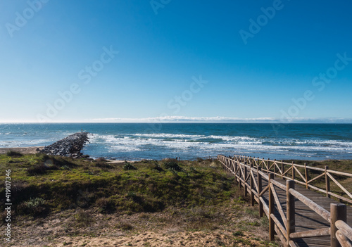 Coastal path of Cabopino in Marbella  Costa del Sol  Andalusia Spain